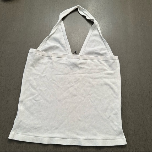 BANANA REPUBLIC Halter Top White Knit Size Small New - Picture 5 of 9